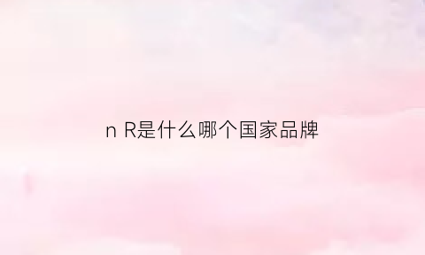 nR是什么哪个国家品牌(njr是什么牌子)